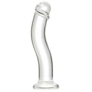 6.5 Inch Curved G-Spot Glass Dildo