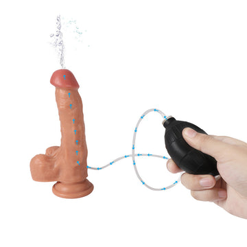 7 Inch Realistic Silicone Penis Cum Dildo