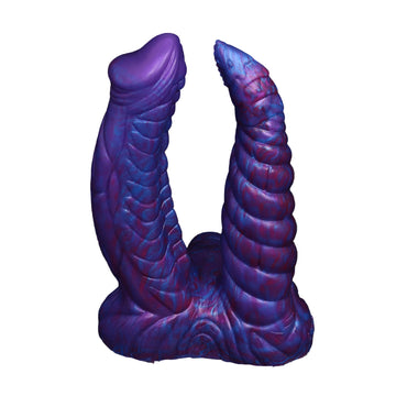 Purple Fantasy Monster Double Penetration Dildo