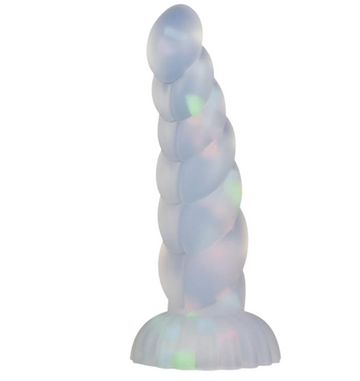 Glow in the Dark Confetti Fantasy Unicorn Dildo—Multiple sizes