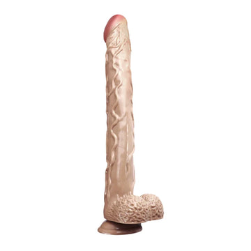16 Inch Realistic Brown Extra Long Dildo