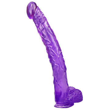 16 Inch Purple Extra Long Jelly Dildo