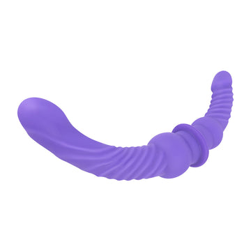 17 Inch Long Purple Knot Double Ended Dildo