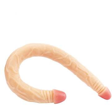 22 Inch Extra Long Realistic Flesh Color Double Dildo