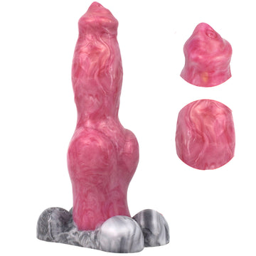 9 Inch Realistic Textured Silicone Dog Dildo