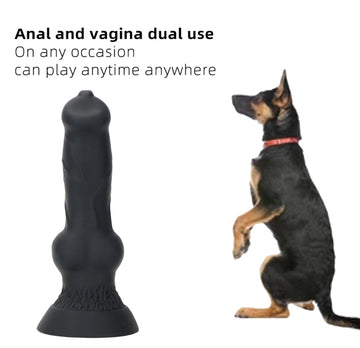 Custom Silicone Big Black Dog Dildo