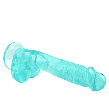9 Inch Green Transparent Realistic Large Dildo