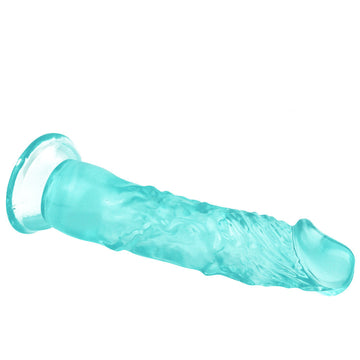 8 Inch Clear Green Jelly Dildo