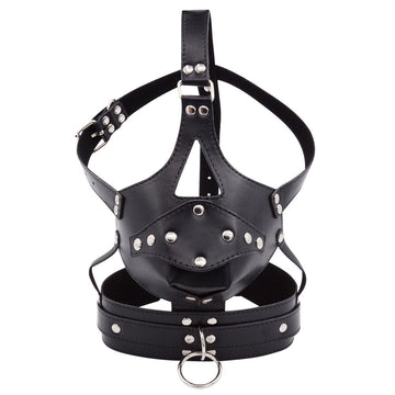 Black Strap On Mask Face Dildo Gag