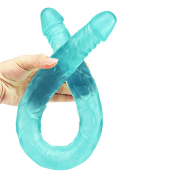 22 Inch Green Jelly Double Ended Dildo