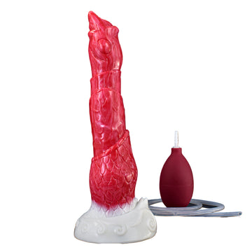 9 Inch Red Fantasy Squirting Monster Dildo