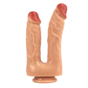Flesh Realistic 8 Inch Double Penetration Dildo