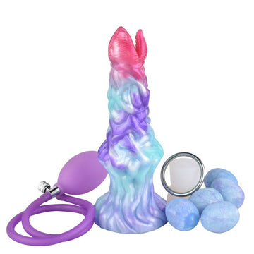 Mixed Color Alien Inflatable Ovipositor Dildo