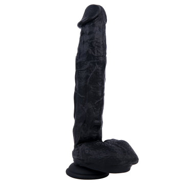 10 Inch Black Silicone Giant Realistic Dildo