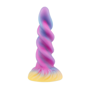 8 Inch Spiral Silicone Anal Unicorn Dildo