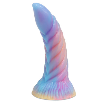 7 Inch Spiral Silicone Curved Anal Dildo