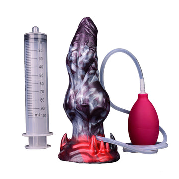 Silicone Dog Knot 7 Inch Squirting Dildo