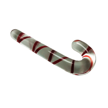 Christmas Candy Cane Glass Dildo