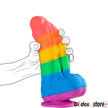 10 Inch Realistic Large Rainbow Dildo