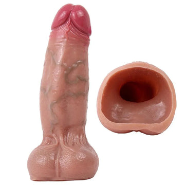 6 Inch Realistic Cock Silicone Male Penis Sleeve