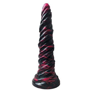 9 Inch Black Thread Cone Anal Dildo