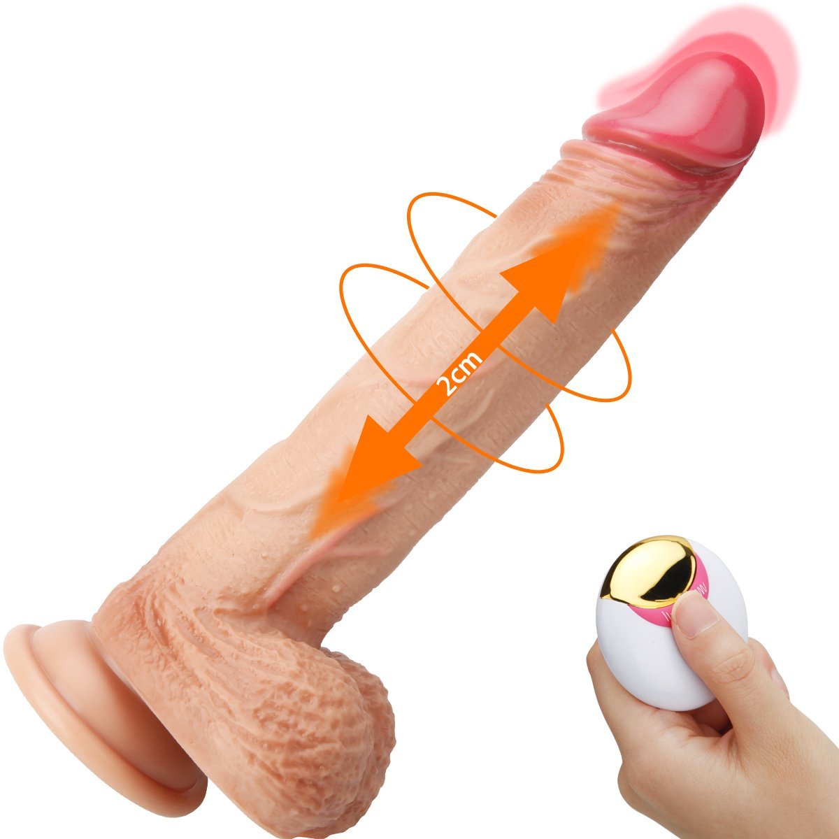 9 Inch Thrusting Vibrating Silicone Realistic Dildo  dildosstoreca