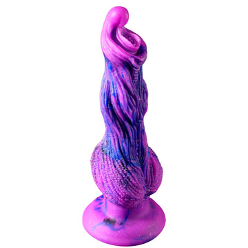 9 Inch Purple Silicone Alien Dog Dildo