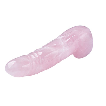 Pink Rose Simulated Penis Crystal Dildo