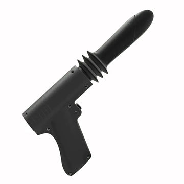 Massage Gun Dildo Black Thrusting Sex Toy