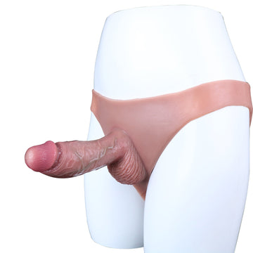 6 Inch Realistic Briefs Penis Sleeve Hollow Dildo Panties