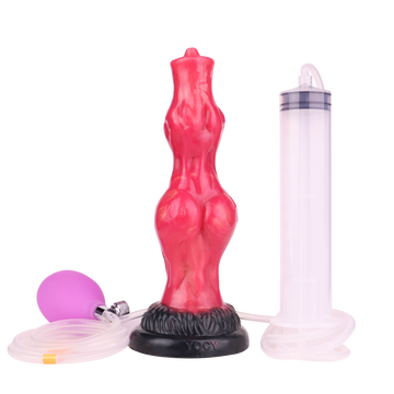 8 Inch Red Horse Cock Ejaculating Dildo