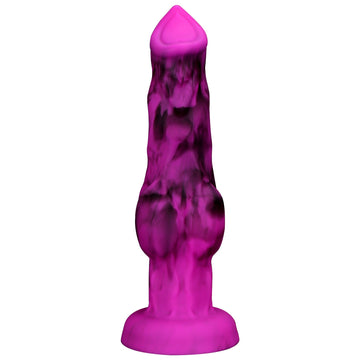Purple Soft Wolf Silicone Knot Dildo