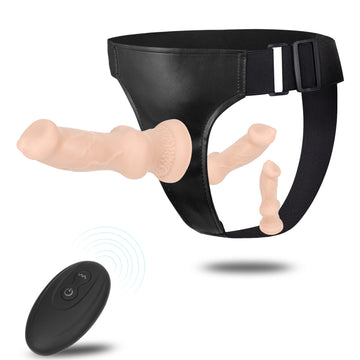 Remote Control Vibrating Strap On Dildo