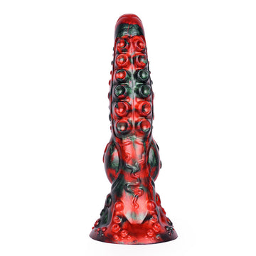 9 Inch Red Knot Monster Tentacle Dildo