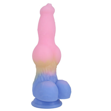9 Inch Silicone Colored Dog Dildo