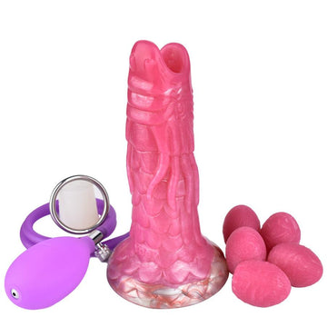 7 Inch Pink Silicone Dragon Ovipositor Toy