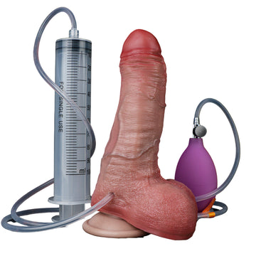 6 Inch Realistic Cock Inflatable Squirting Dildo