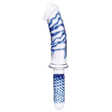 11 Inch Clear Glass Dildo with Handle