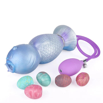 Blue Fantasy Carp Creature Ovipositor Dildo