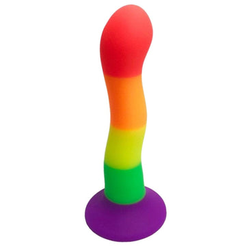 7 Inch Rainbow Twisted Anal Dildo