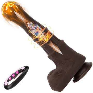 9 Inch Heated Control Brown Horse Thrusting Dildo