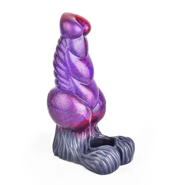 Purple Silicone Monster Knotted Cock Sleeve