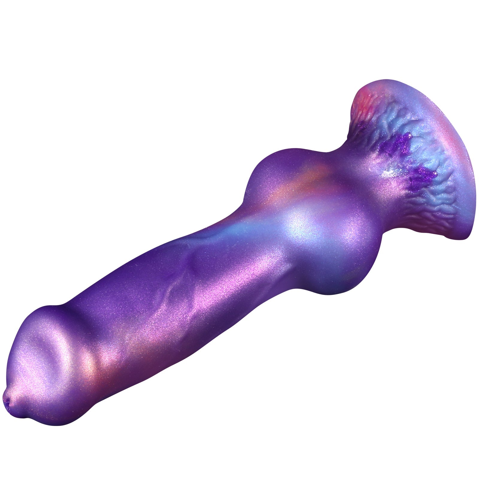 Purple Silicone Dog Knot Squirting Dildo