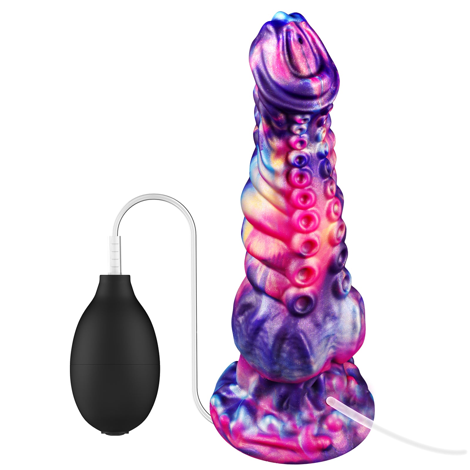 Colorful Silicone Tentacle Knot Squirting Dildo