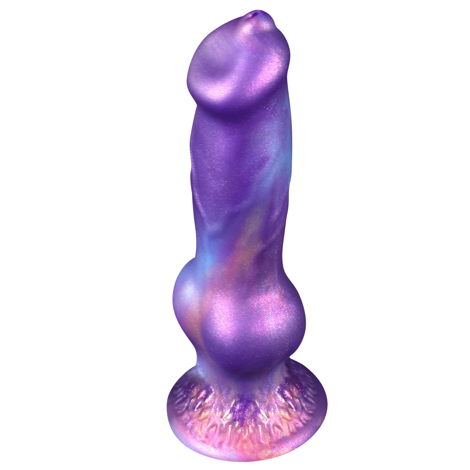 Purple Silicone Dog Knot Squirting Dildo