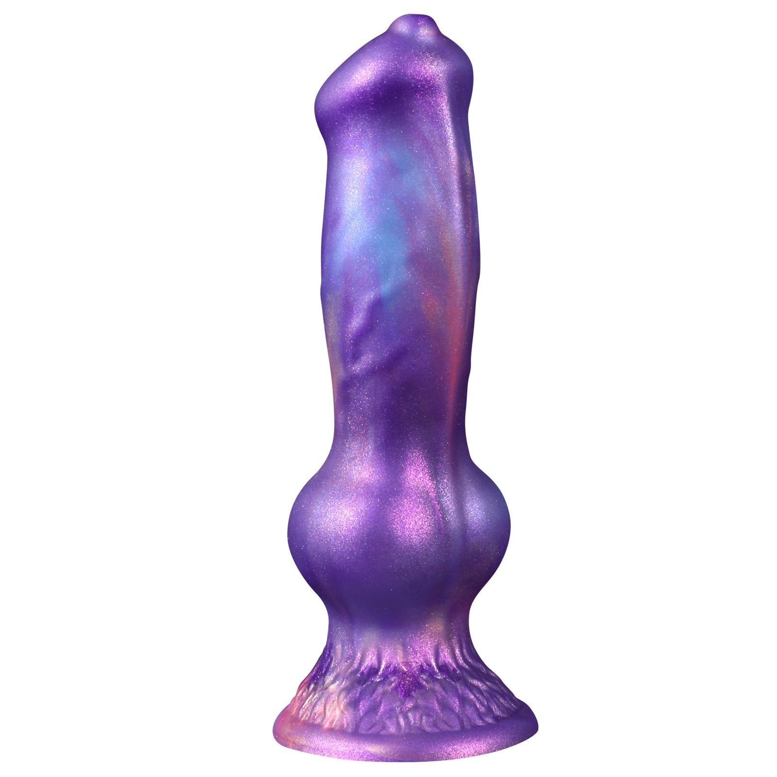 Purple Silicone Dog Knot Squirting Dildo