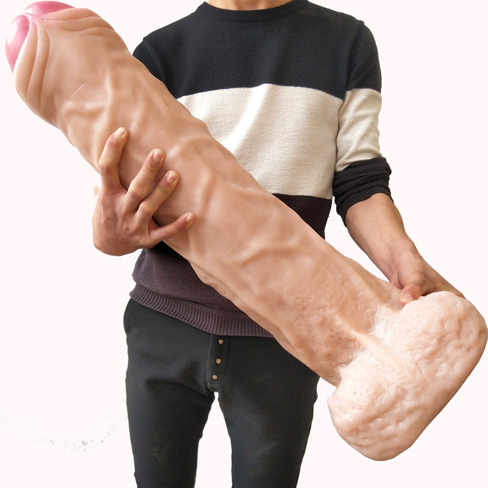 Extra Large Dildo 2 Foot Biggest Huge With Foreskin