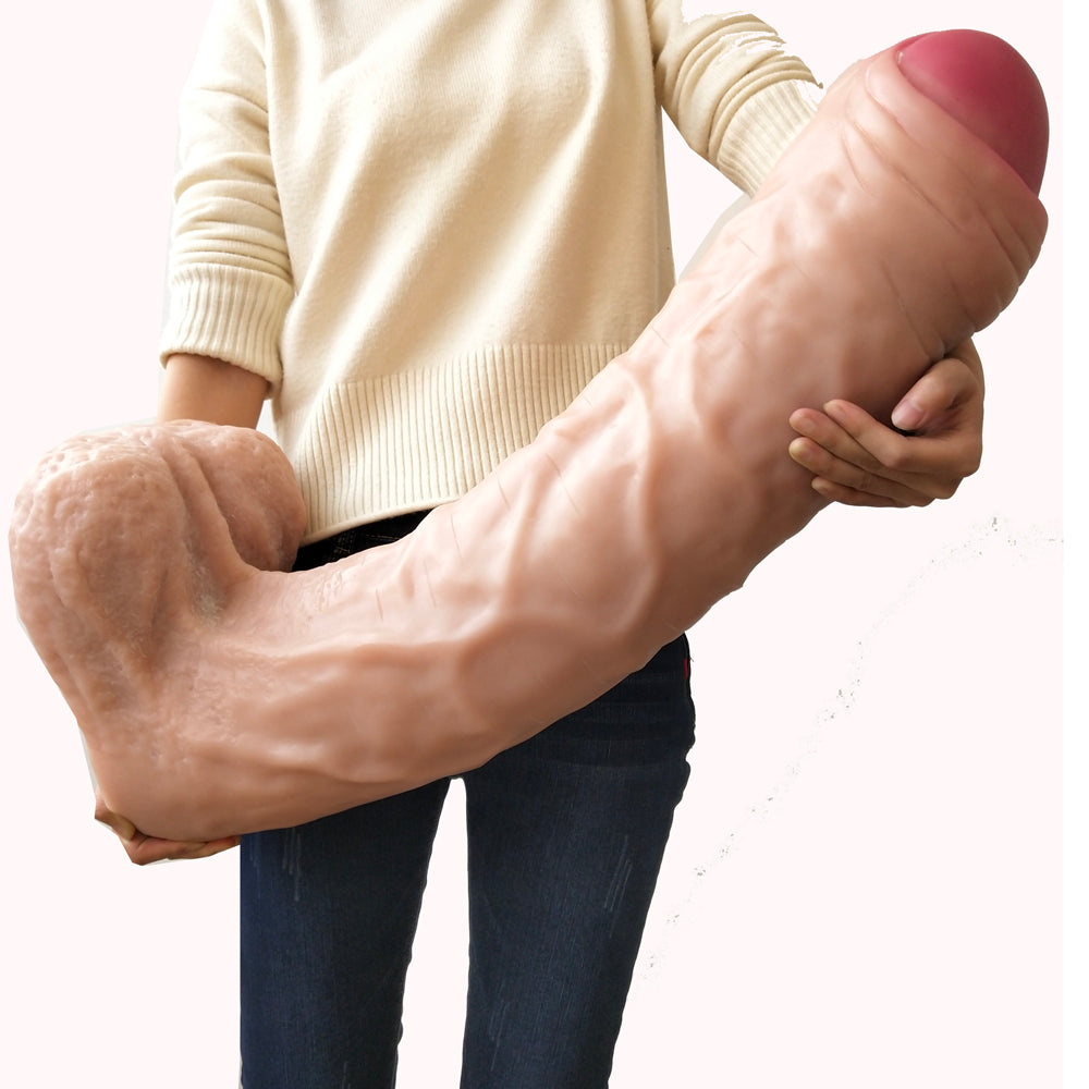 25 Inch Oversized Realistic Foreskin Dildo