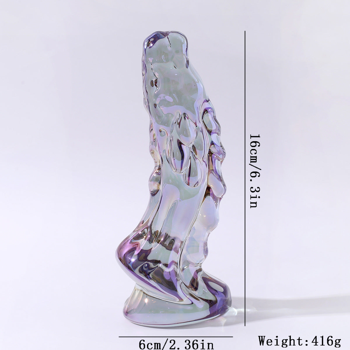 6.3 Inch Clear Glass Dragon Dildo