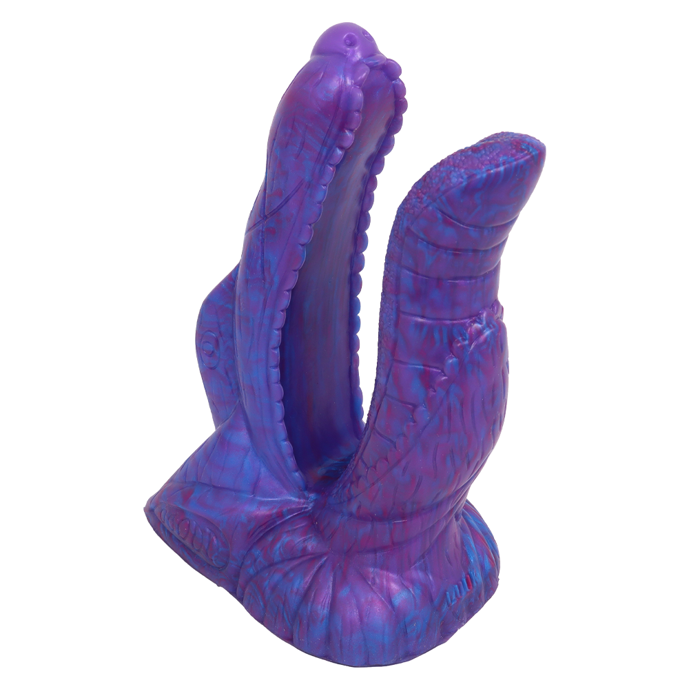 7.8 Inch Blue Monster Double Penetration Dildo